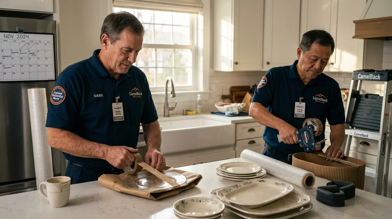 Professional crew packing kitchen dishware in Swainsboro, GA