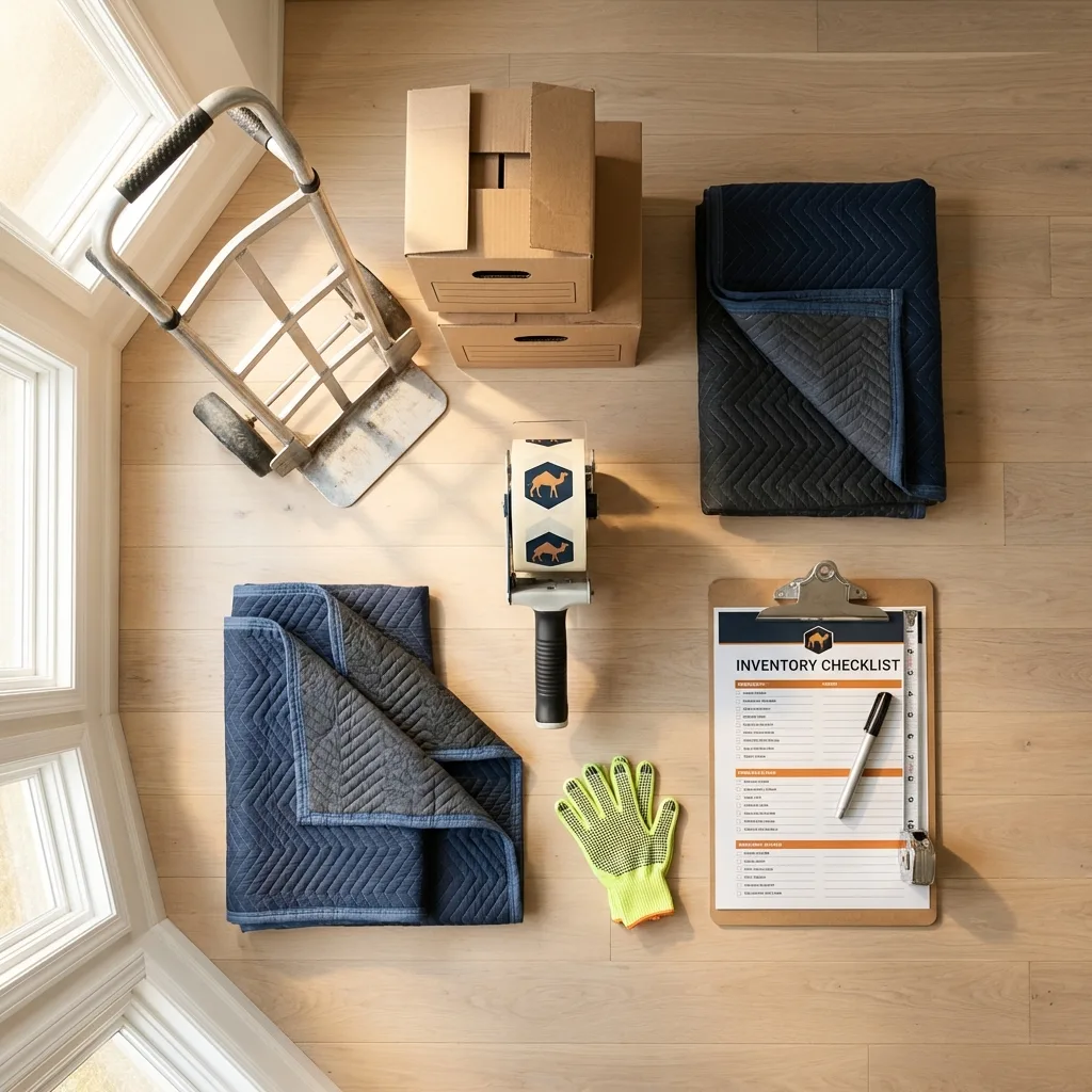 Professional moving supplies and packing materials layout for Swainsboro residential relocations